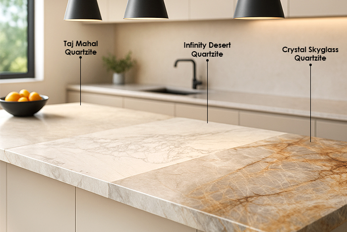 kitchen quartzite countertops